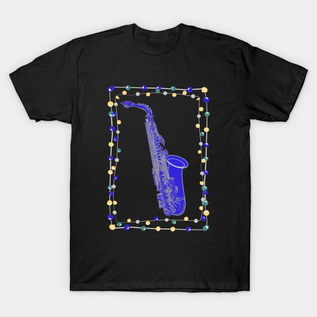 Christmas Saxophone T-Shirt by AngelFlame